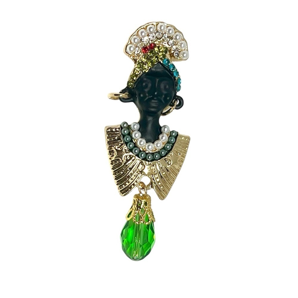 Blacksmoor-Inspired African Tribal Queen Brooch